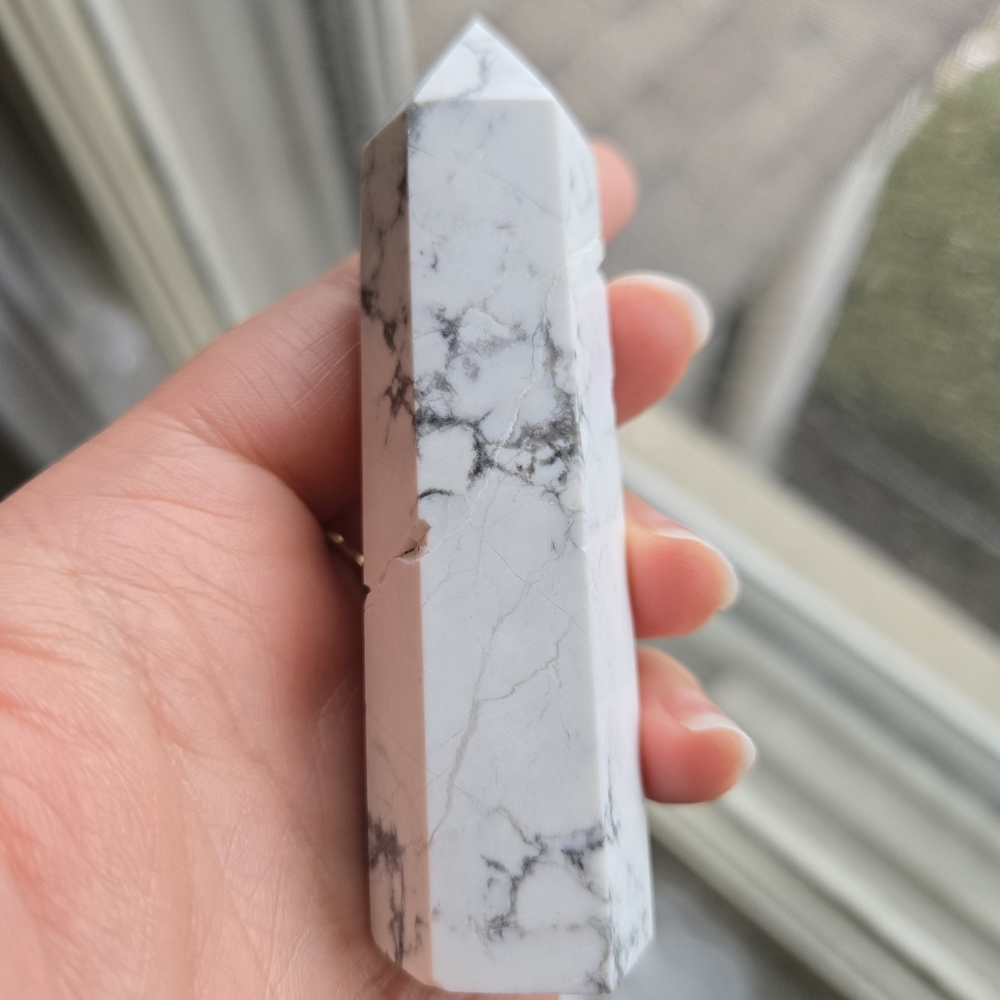 White Howlite Tower